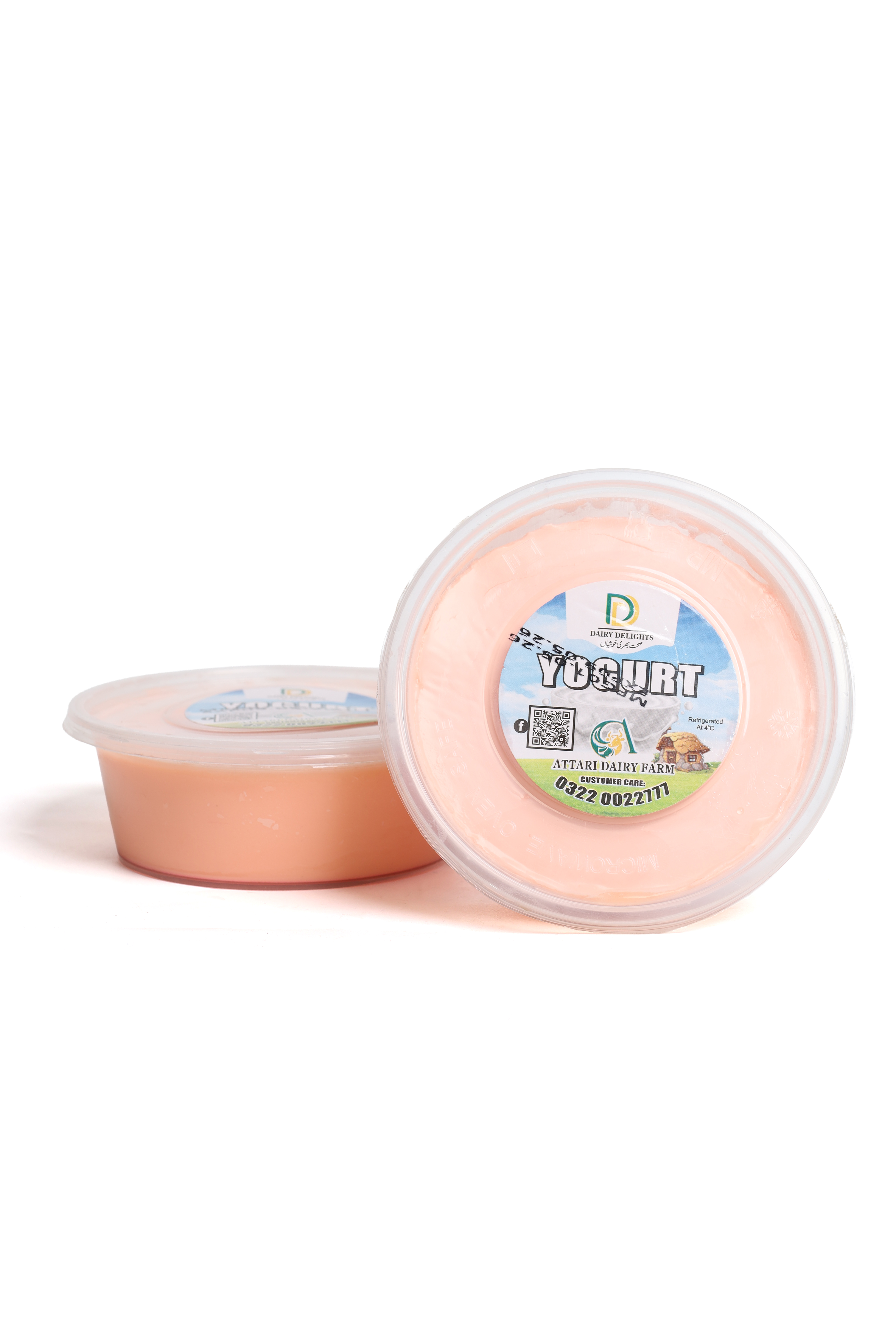 Peach flavoured yogurt